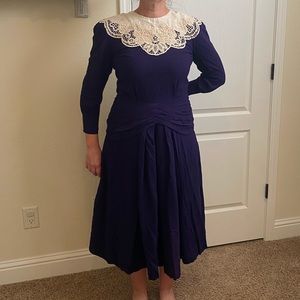 VINTAGE Marie St. Claire Purple Dress Womens size 8